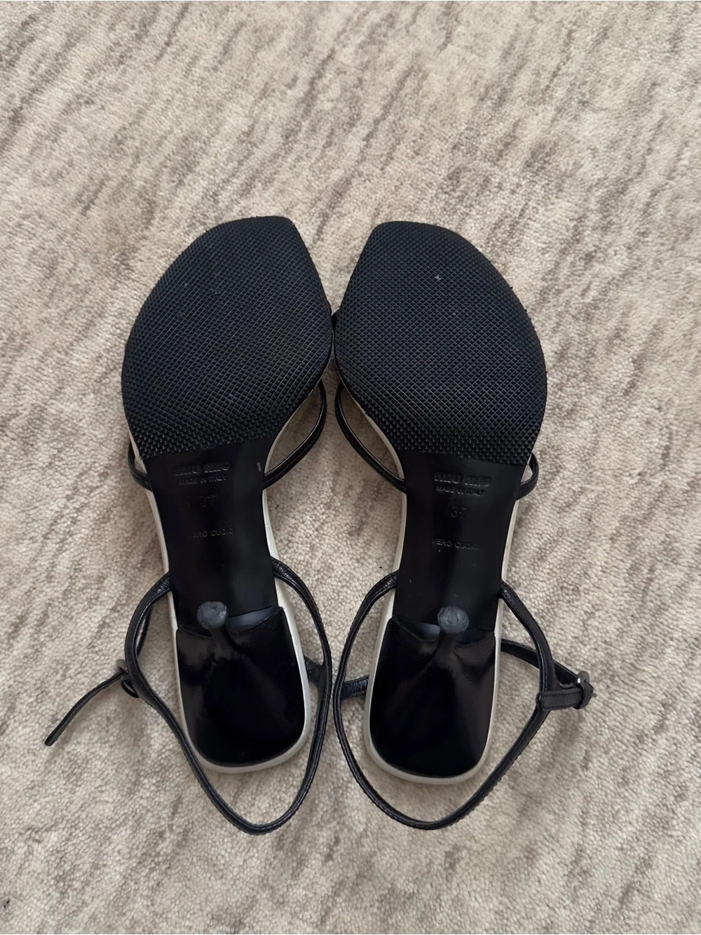 Vintage Miu Miu brown/black rose strappy sandal heels - Picture 7 of 8